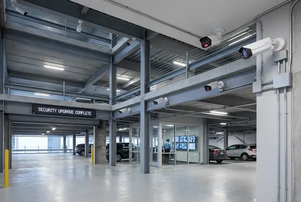 Tiefgarage mit Überwachungssystem