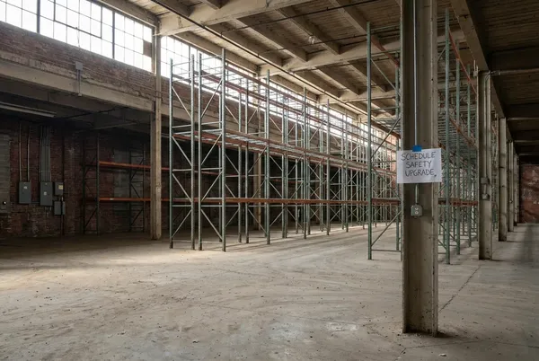 Lagerhalle ohne Überwachung