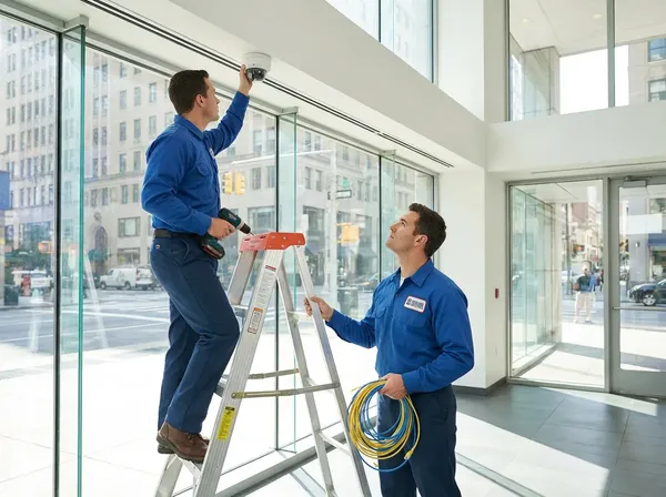 KameraProfis Wien Team bei der Videoüberwachung Installation